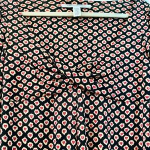 Diane Von Furstenberg Black and Red Heart Pattern Dress
